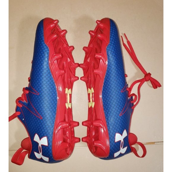 Under Armour Nitro Low Top Football Shoes Blue Red Men\'s Size 10 NWOB main image 9